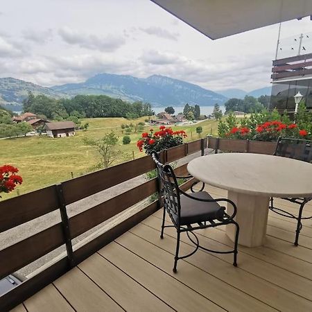 Neb-Thun Einigen, Wohnung Am See Spiez Exterior foto